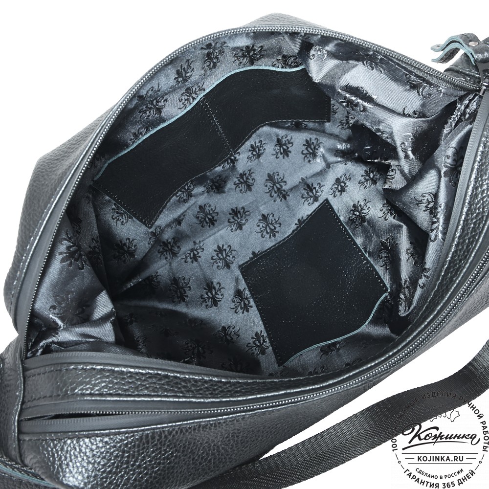  Женская кожаная сумка-трансформер "Ливадия" (черная)